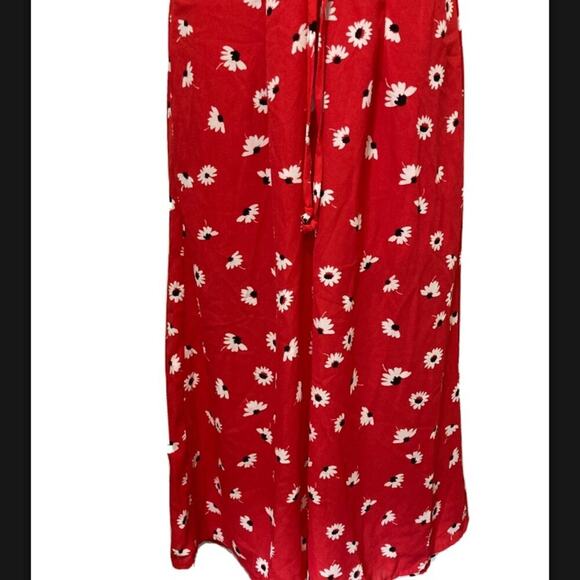 White Daisies Y2K Cherry Red Jumpsuit size S Palazzo Pants - Picture 5 of 8